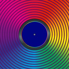 Rainbow envelope for vinyl vector illustration