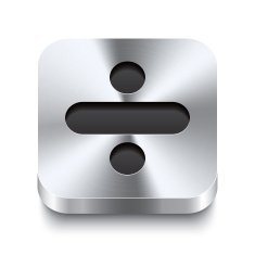 Square metal button perspektive - minus icon