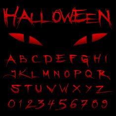 Halloween Blood Alphabet N2
