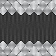 brushed metal mosaics on texture background