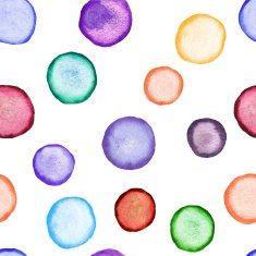 Vector round shapes seamless ornament N2