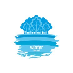 Winter forest grunge background design