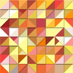 Background origami squares of yellow orange and pink