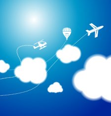 Vector sky with clouds N2
