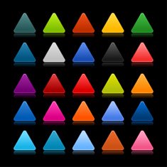 Empty web internet blank triangular button satin triangle icon