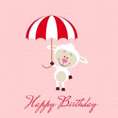 Little sheep with umbrella N2