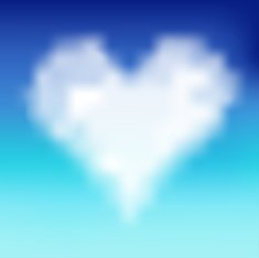 Heart shaped cloud in the blue sky N4