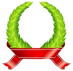 Green wreaths & ribbon