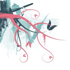 floral vector grunge background