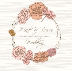 Invitation card with flower vector illustration N2