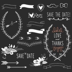 Chalkboard Wedding design elements