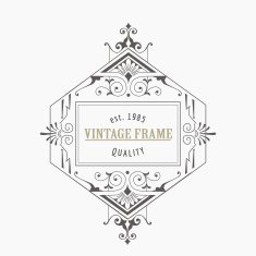 Vintage Frame - for Monogram or Calligraphic Design
