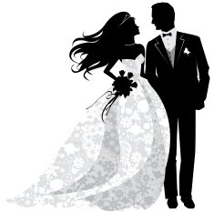 Bride And Groom Silhouette N14