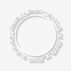 Vector Vintage Border White Frame N2
