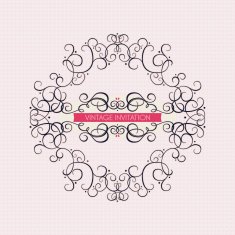 Elegant vintage invitation N3