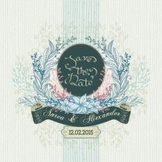 Vintage Floral Frame N56