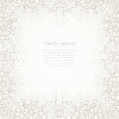 Floral white abstract background N2