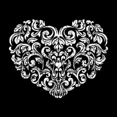 Baroque ornate heart N2
