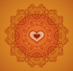 Lace background for greeting card like Indian mandala N2
