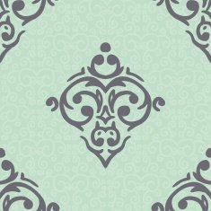 Vector seamless baroque damask luxury background N31