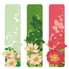 Banners of blooming wild roses N2