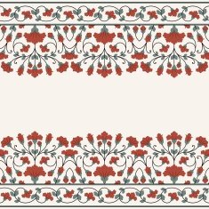 Invitation card with floral ornament N31
