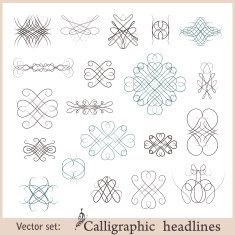 Vector set of vintage design elements N2