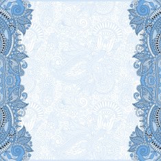 blue colour unusual floral ornamental template