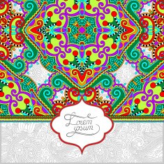 unusual floral ornamental template with place for your text N6