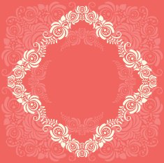 Frame of floral elements Vector frame in gzhel style N2