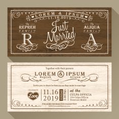 Vintage Wedding invitation border and frame template N2