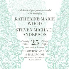 Lilac Floral Wedding Invitation Template