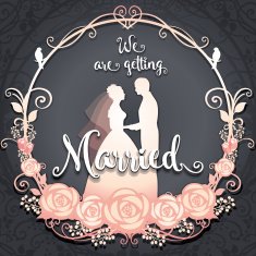 Bride and Groom We are getting married 6 inches N2