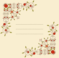 Deco-inspired autumn pomegranates corners