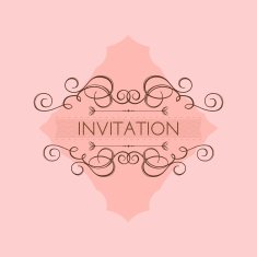 Elegant vintage invitation N4