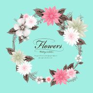 elegant floral wreath design N2