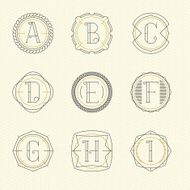 Vector set of monogram