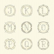 Vector set of monogram N2