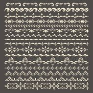 Vector stipe ornaments and pattern brush set