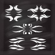 Vector calligraphic design elements N3