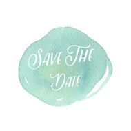 Save the date water color wedding card N2