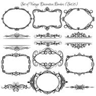 Set of decorative vintage borders N4