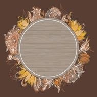 Vector Fall Floral Frame