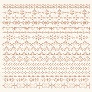 Set of vector sripe ornaments and pattern brushes N2