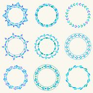 Set of vector decorative borders N2