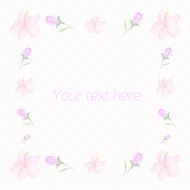 Floral frame for text watercolor vector N2