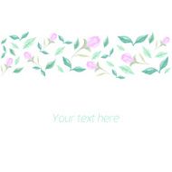 Spring floral ornament with text placeholder N2