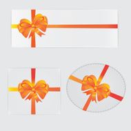 Orange bows ribbons and gifts N2