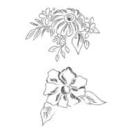 Sketch flowers hand drawing vector illustration N2