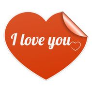 Words I Love You on heart symbol